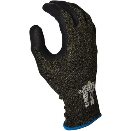 Gizmo Nitrile Foamed Palm Coating Engineered with Hagane Coil Gloves, Black - Large GI1402677